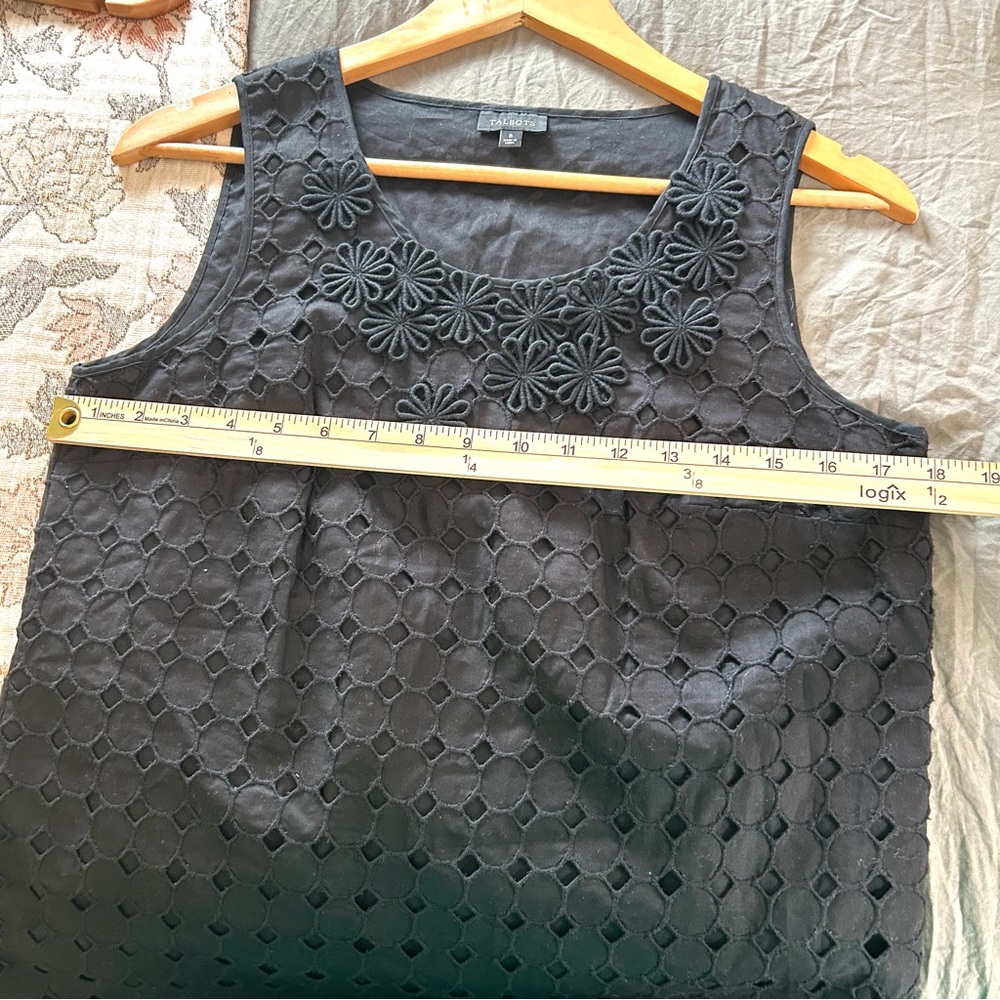 Talbots Cotton Eyelet Sleeveless Shell Tank. Size 6. - Picture 7 of 9